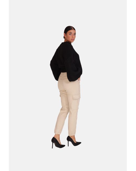 Elara Black Cargohose (1-tlg)