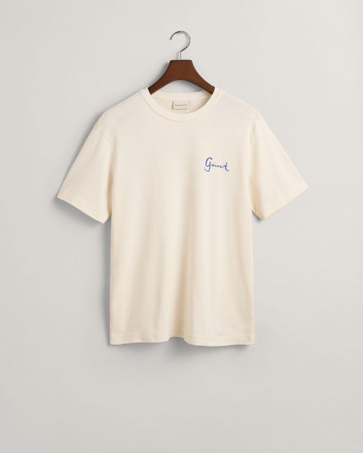 Gant T-Shirt SEASONAL GRAPHIC TSHIRT Mit großem Rückenprint in White für Herren