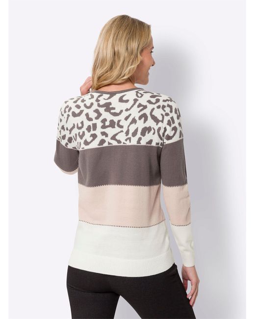 Sieh an! Gray Strickpullover Rundhalspullover