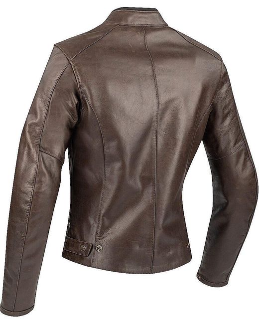Segura Motorradjacke Laxey Motorrad Lederjacke herausnehmbares Innenfutter in Brown für Herren