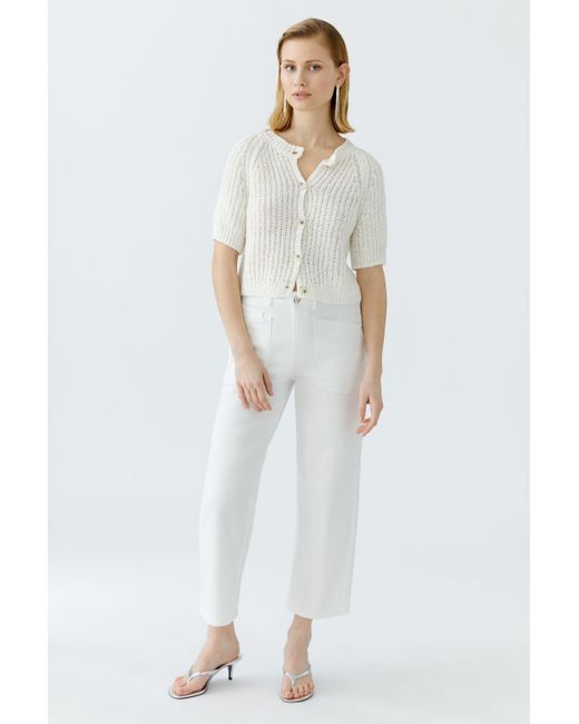 Ouí White Strickjacke