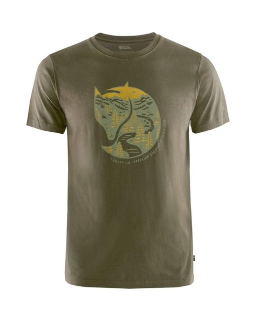 Fjallraven T- Outdoor-Shirt "Arctic Fox" Kurzarm (1-tlg) in Green für Herren