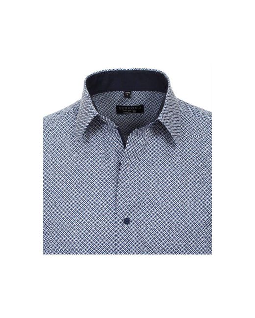 Redmond Langarmhemd blau (1-tlg) in Blue für Herren