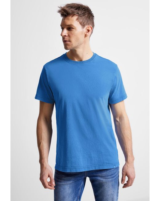 Street One Men Blue T-Shirt