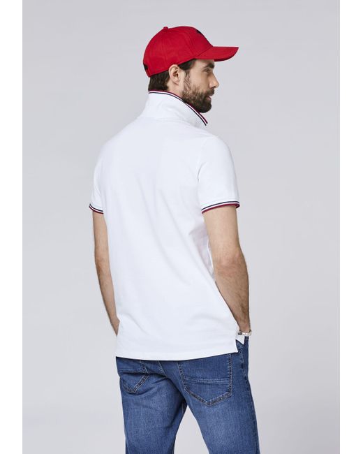 Polo Sylt Poloshirt in Piqué-Qualität in White für Herren