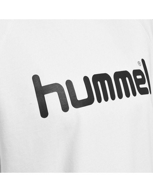 Hummel Go Cotton Logo Sweatshirt in White für Herren