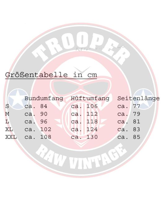 Trooper Cargoshorts Engineer 3/4 Baumwolle Sommer Shorts Kurze Hose Army in Black für Herren