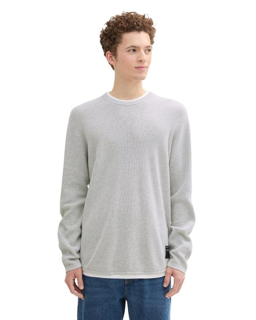Tom Tailor Strickpullover in Gray für Herren