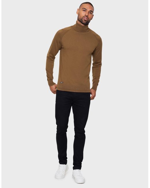 Threadbare Rollkragenpullover Lance im klassischen Design in Brown für Herren
