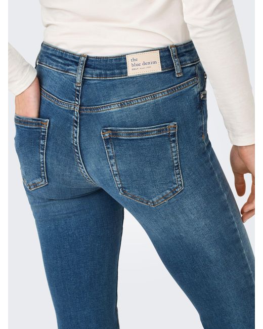ONLY Blue Bootcut-Jeans ONLBLUSH MID FLARED DNM DOT741 NOOS