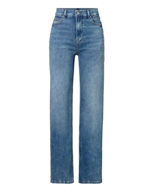 Boss Blue ORANGE Straight-Jeans C_MARLENE HR 2.0 Premium mode mit BOSS Leder-Badge