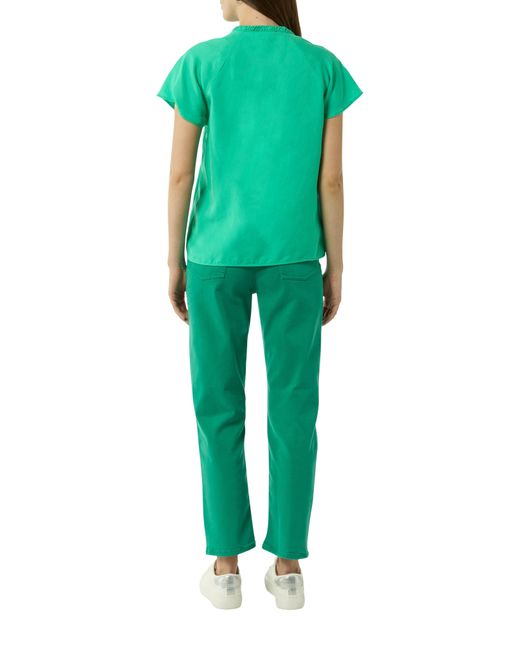 comma casual identity Green Kurzarmbluse