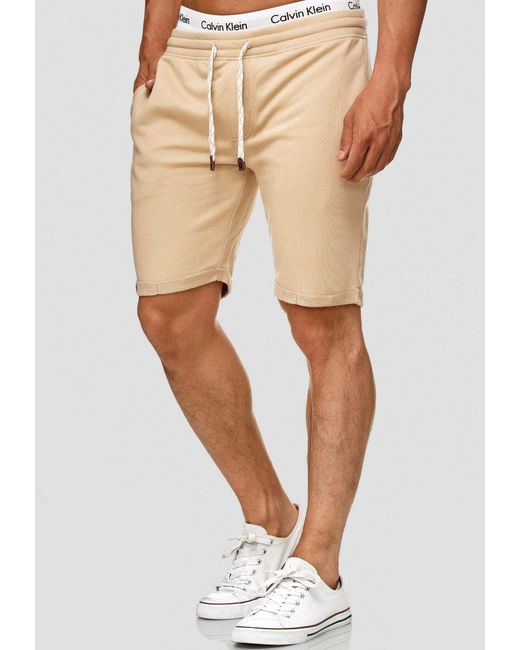INDICODE Sweatshorts 2-Pack Eddy in Natural für Herren