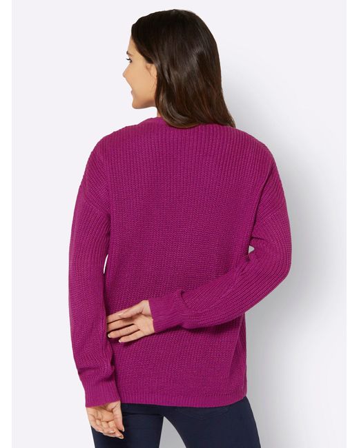 Sieh an! Purple Strickjacke