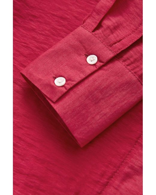 Next Red Blusenkleid Hemdkleid aus Lyocell-Leinen-Gemisch (1-tlg)