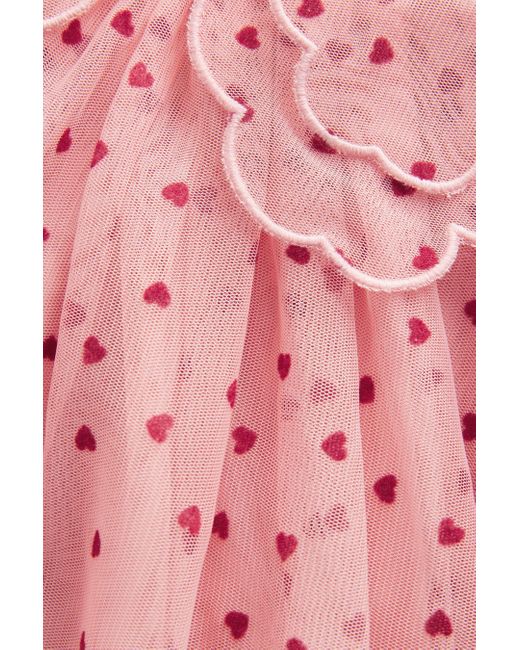 Next Pink Jerseykleid Partykleid mit Mesh und Kragen (1-tlg)