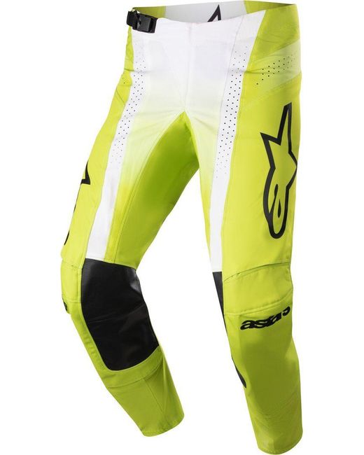 Alpinestars Motorradhose Supertech Push Motocross Hose atmungsaktiv dehnbar in Yellow für Herren