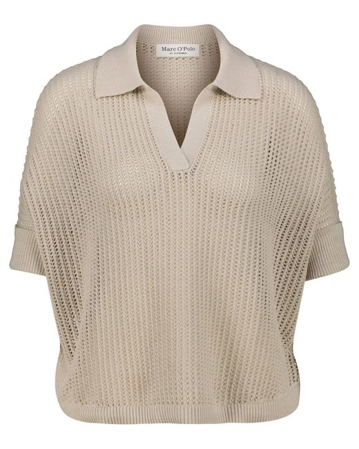 Marc O' Polo Natural Strickpullover Kurzarmpullover Oversized Fit (1-tlg)