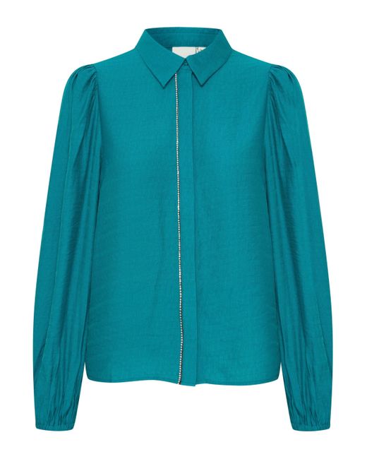 Ichi Blue IHRHINES SH modische Langarmbluse