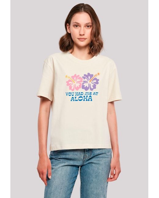 F4NT4STIC White Shirt You had me at Aloha Premium Qualität