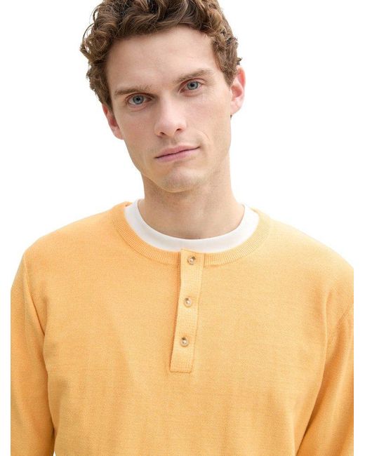 Tom Tailor Rundhalspullover in Natural für Herren
