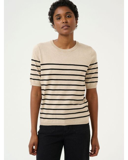 Kaffe Natural Strickpullover KA Mala (1-tlg) Plain/ohne Details