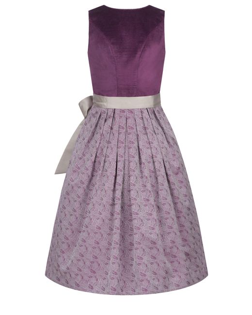 Nübler Purple Ü Trachtenkleid Midi Dirndl Giovanna in Aubergine von