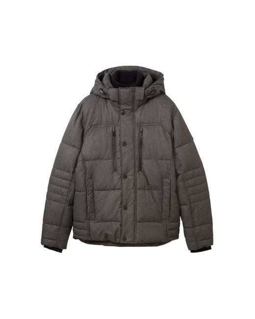 Tom Tailor Outdoorjacke puffer jacket with hood in Grau für Herren | Lyst DE