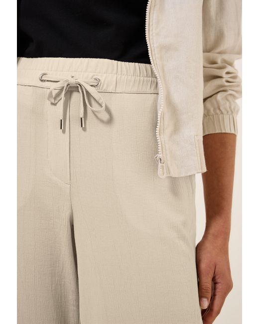 Cecil Natural Stoffhose Style Neele mit elastischem Bund und Tunnelzug