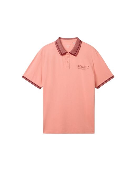 Tom Tailor Poloshirt in Pink für Herren