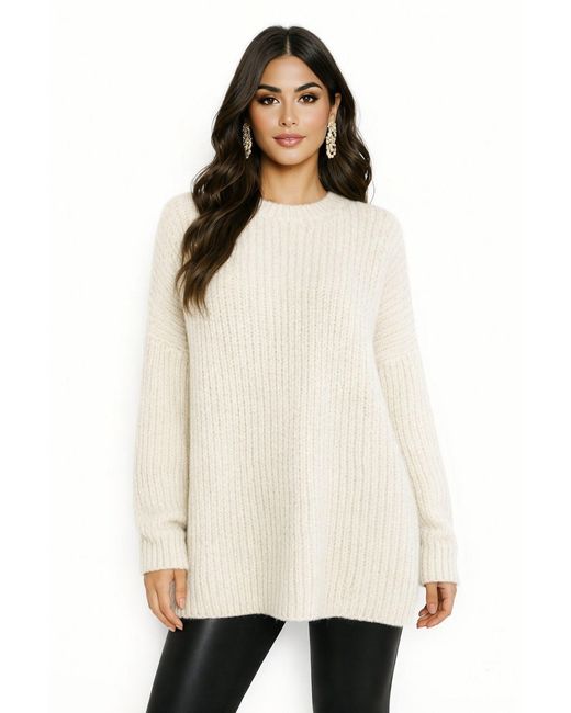 Worldclassca Natural Longpullover Oversize Strickpulllover)