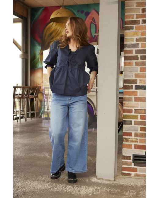 Ze-Ze Nordic Blue ZE Nordic Schlupfbluse Bluse Julia navy