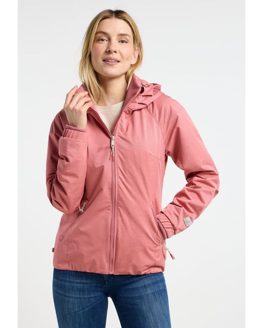 Ragwear Pink Allwetterjacke DIZZIE Nachhaltige & Vegane Mode