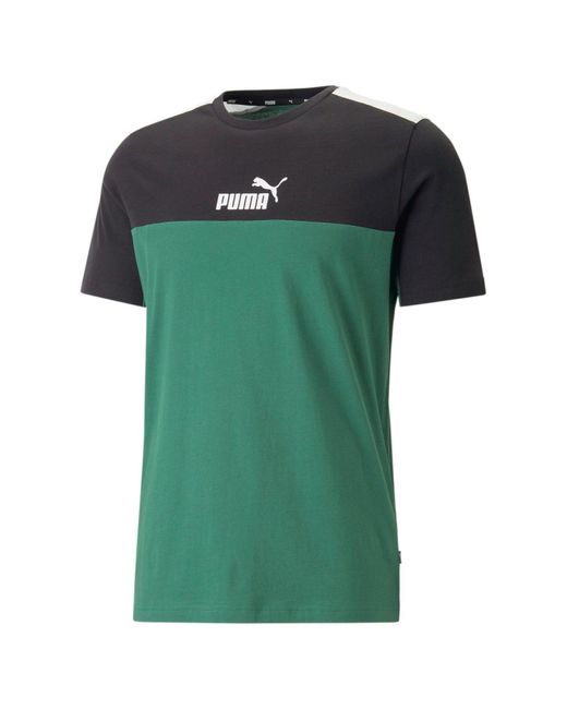 PUMA T-Shirt ESS+ Block Tee 847426 in Green für Herren