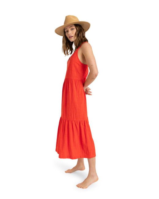 Roxy Red Sommerkleid Waiting Line