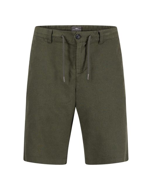 Fynch-Hatton Shorts aus Baumwoll-Leinen-Mix in Green für Herren