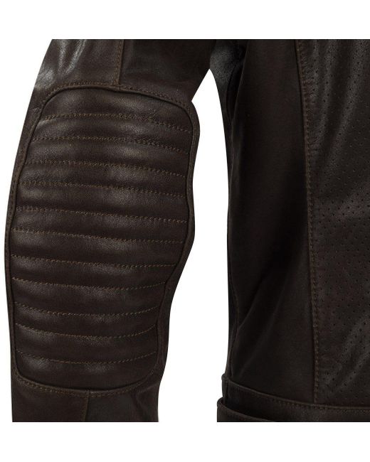 Segura Motorradjacke Express perforierte Motorrad Lederjacke herausnehmbares Innenfutter in Black für Herren