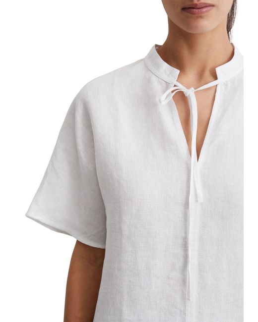 Marc O' Polo White Kurzarmbluse aus leichter Qualität