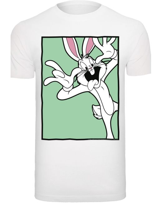 F4NT4STIC T-Shirt Looney Tunes Bugs Bunny Funny Face Print in Green für Herren