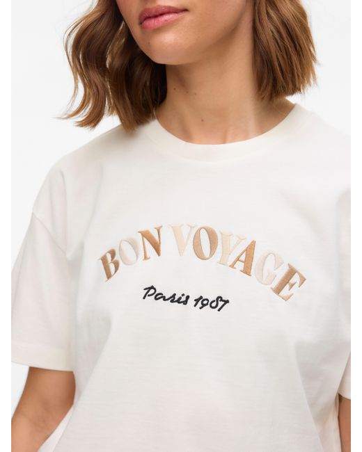 Vero Moda White Kurzarmshirt VMSARA MIA SS TOP BOX JRS SPE GA