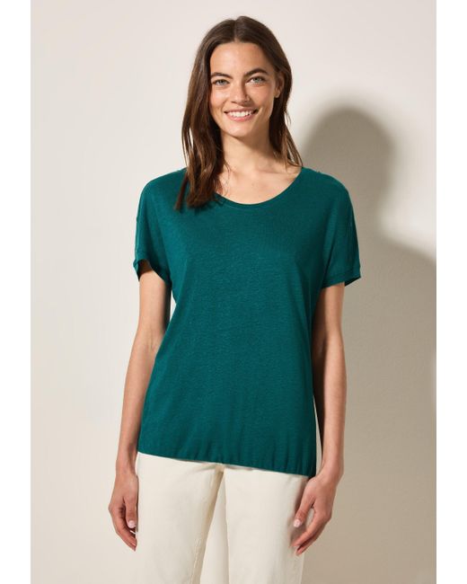 Cecil Green T-Shirt mit Elastiksaum