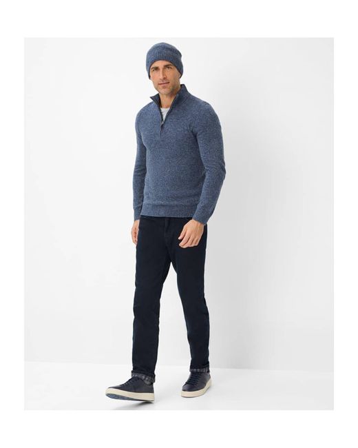 Brax Strickpullover Pullover STEFFEN (1-tlg) in Blue für Herren