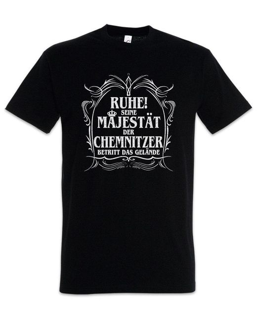 Urban Backwoods Print- Seine Majestä Der Chemnitzer T-Shirt DDR Karl Marx Chemnitz in Black für Herren
