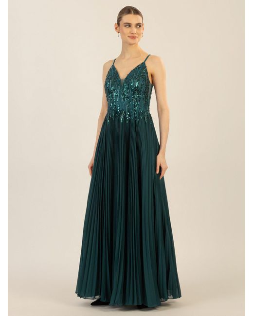 Apart Green Abendkleid mit Chiffon und aufwendiger Bestickung