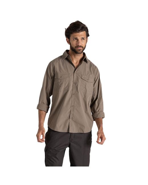 Craghoppers Langarmshirt in Brown für Herren