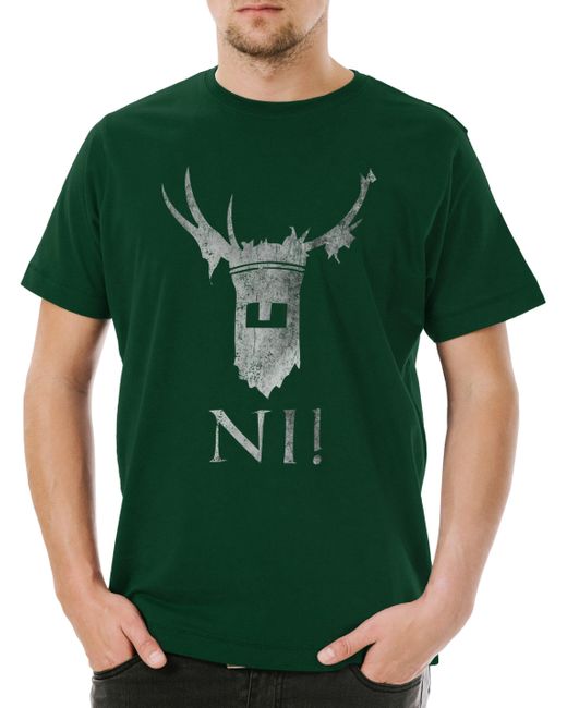Urban Backwoods Print- Knights Of Ni T-Shirt Monty Fun Python Comedy ß in Green für Herren
