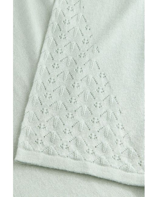 Laura Ashley White Palazzohose Weite Lounge-Hose in Lochstickerei (1-tlg)