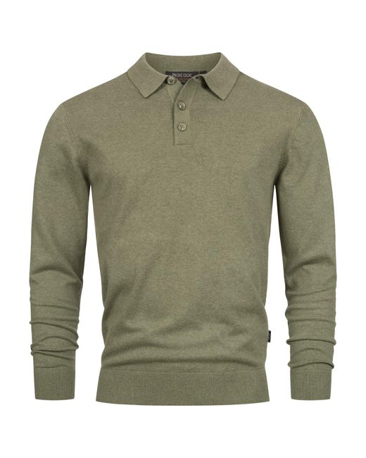 INDICODE Strickpullover INChips in Green für Herren