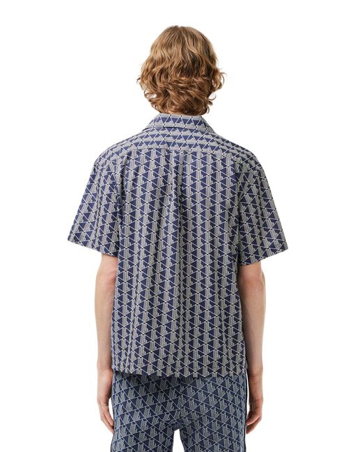 Lacoste Hemd Kurzarmhemd (1-tlg) in Blue für Herren