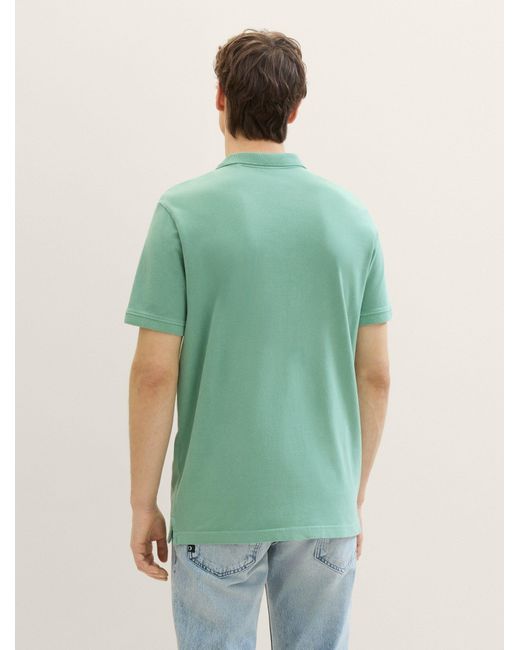 Tom Tailor Basic Poloshirt in Green für Herren